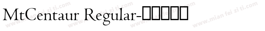 MtCentaur Regular字体转换